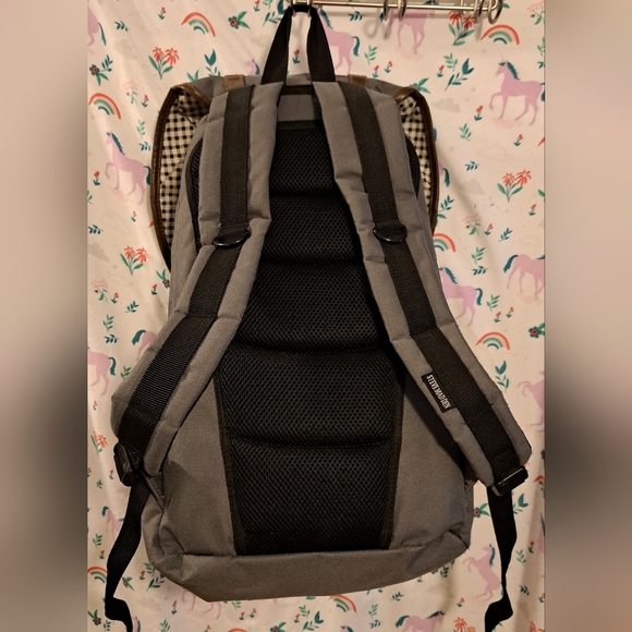 NWOT Steve Madden Grey Utility Unisex Casual School Travel Work Padded Backpack - Picture 3 of 14